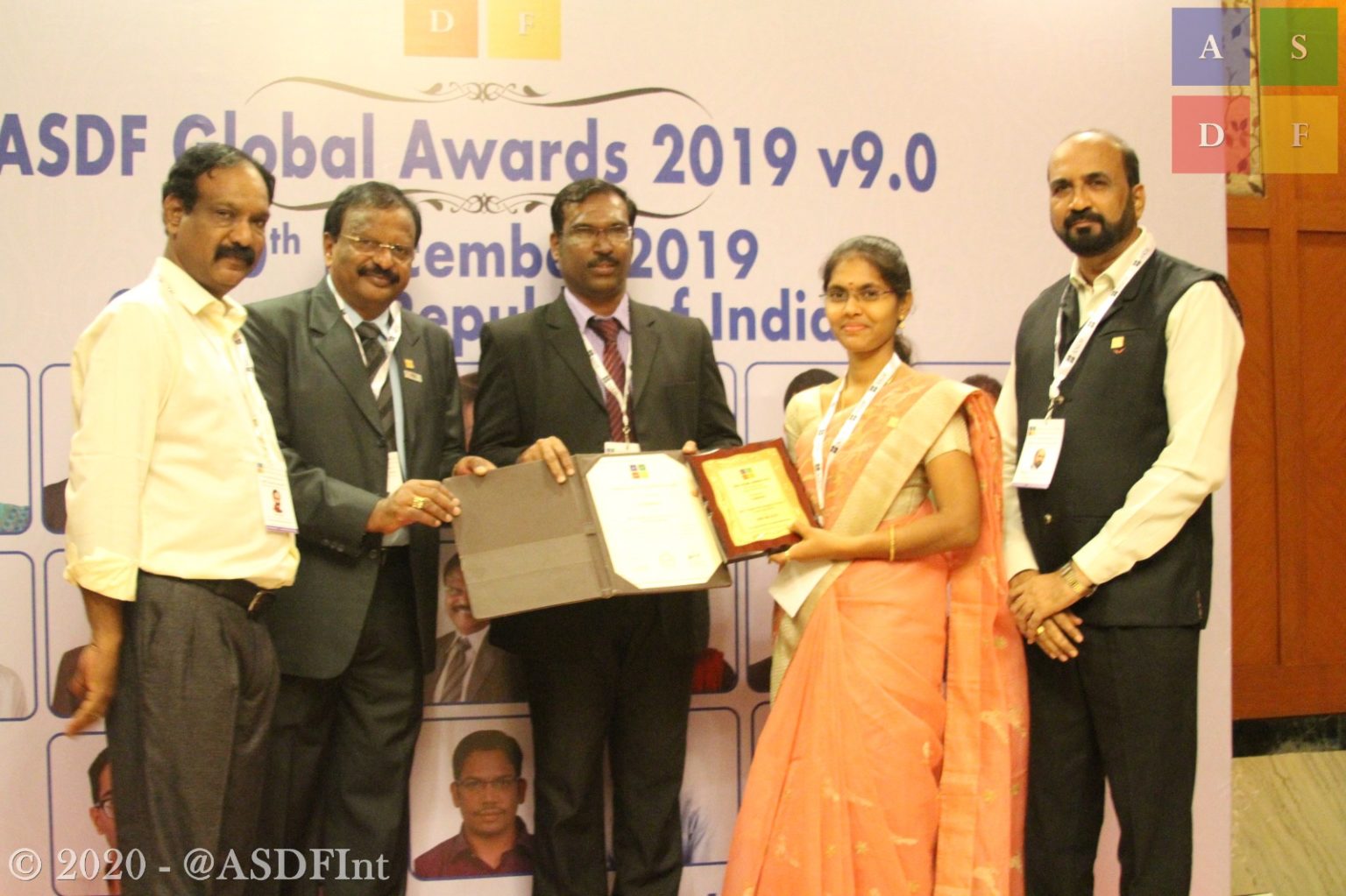 R Nidhya – ASDF Global Awards 2019 – ASDF