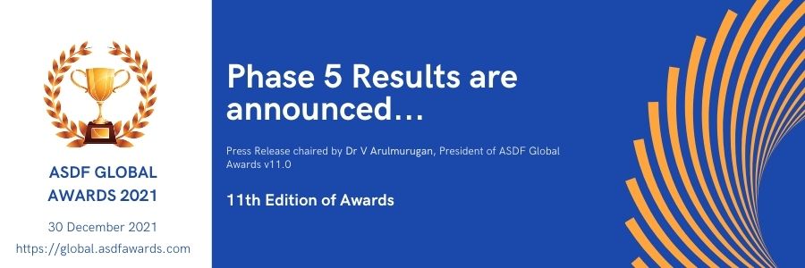 ASDF Global Awards 2021 Press Release